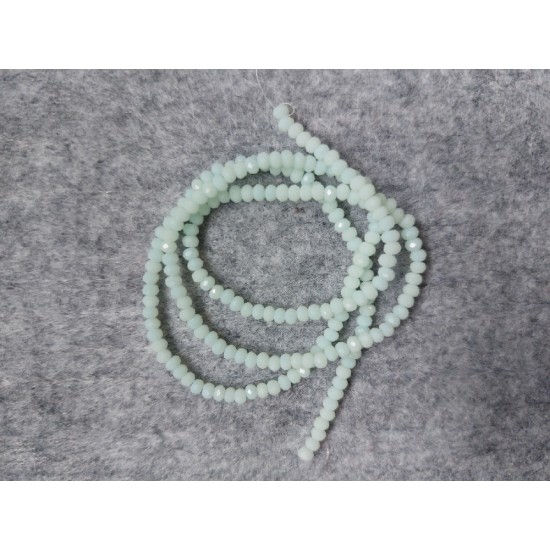 Бусины стеклянные матовые граненые d=2 мм мятный, цена за 50 шт